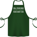 Sell Your Bike Cycling Biker Motorbike Wife Cotton Apron 100% Organic Forest Green