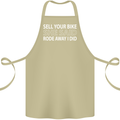 Sell Your Bike Cycling Biker Motorbike Wife Cotton Apron 100% Organic Khaki