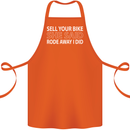 Sell Your Bike Cycling Biker Motorbike Wife Cotton Apron 100% Organic Orange