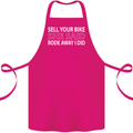 Sell Your Bike Cycling Biker Motorbike Wife Cotton Apron 100% Organic Pink