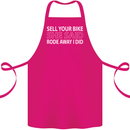 Sell Your Bike Cycling Biker Motorbike Wife Cotton Apron 100% Organic Pink