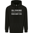Sell Your Bike Cycling Biker Motorbike Wife Mens 80% Cotton Hoodie Black