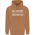 Sell Your Bike Cycling Biker Motorbike Wife Mens 80% Cotton Hoodie Caramel Latte