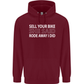 Sell Your Bike Cycling Biker Motorbike Wife Mens 80% Cotton Hoodie Maroon