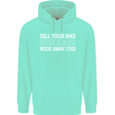 Sell Your Bike Cycling Biker Motorbike Wife Mens 80% Cotton Hoodie Peppermint