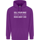 Sell Your Bike Cycling Biker Motorbike Wife Mens 80% Cotton Hoodie Purple