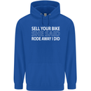 Sell Your Bike Cycling Biker Motorbike Wife Mens 80% Cotton Hoodie Royal Blue