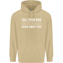 Sell Your Bike Cycling Biker Motorbike Wife Mens 80% Cotton Hoodie Sand