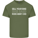 Sell Your Bike Cycling Biker Motorbike Wife Mens Cotton T-Shirt Tee Top Military Green