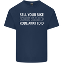 Sell Your Bike Cycling Biker Motorbike Wife Mens Cotton T-Shirt Tee Top Navy Blue