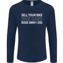 Sell Your Bike Cycling Biker Motorbike Wife Mens Long Sleeve T-Shirt Navy Blue
