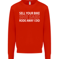 Sell Your Bike Cycling Biker Motorbike Wife Mens Sweatshirt Jumper Bright Red