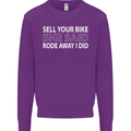 Sell Your Bike Cycling Biker Motorbike Wife Mens Sweatshirt Jumper Purple