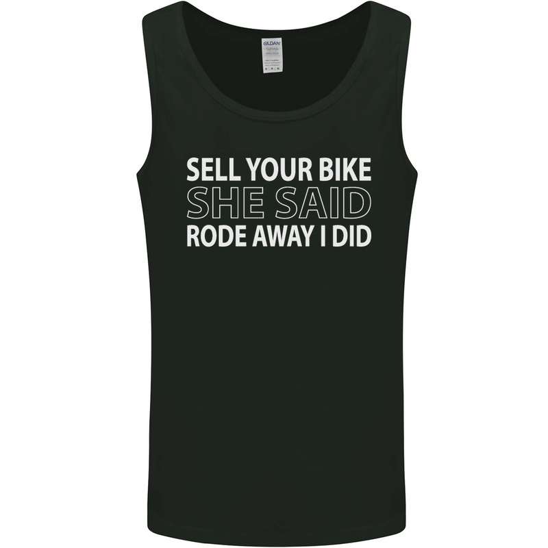 Sell Your Bike Cycling Biker Motorbike Wife Mens Vest Tank Top Black