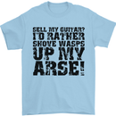 Sell my Guitar Guitarist Acoustic Funny Mens T-Shirt Cotton Gildan Light Blue