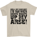 Sell my Guitar Guitarist Acoustic Funny Mens T-Shirt Cotton Gildan Sand