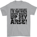 Sell my Guitar Guitarist Acoustic Funny Mens T-Shirt Cotton Gildan Sports Grey