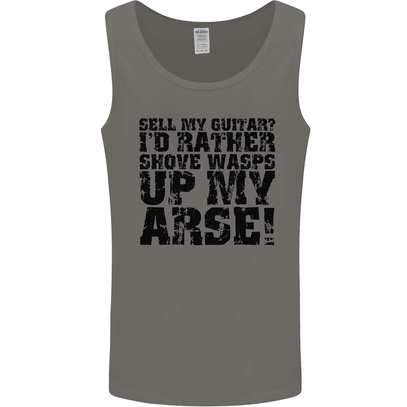 Sell my Guitar Guitarist Acoustic Funny Mens Vest Tank Top Charcoal
