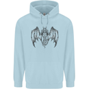 Serpent Dragon Gothic Fantasy Heavy Metal Childrens Kids Hoodie Light Blue