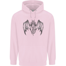 Serpent Dragon Gothic Fantasy Heavy Metal Childrens Kids Hoodie Light Pink