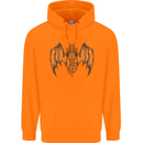 Serpent Dragon Gothic Fantasy Heavy Metal Childrens Kids Hoodie Orange