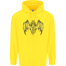 Serpent Dragon Gothic Fantasy Heavy Metal Childrens Kids Hoodie Yellow