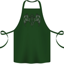Serpent Dragon Gothic Fantasy Heavy Metal Cotton Apron 100% Organic Forest Green