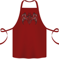 Serpent Dragon Gothic Fantasy Heavy Metal Cotton Apron 100% Organic Maroon
