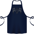 Serpent Dragon Gothic Fantasy Heavy Metal Cotton Apron 100% Organic Navy Blue