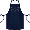 Serpent Dragon Gothic Fantasy Heavy Metal Cotton Apron 100% Organic Navy Blue