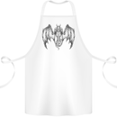Serpent Dragon Gothic Fantasy Heavy Metal Cotton Apron 100% Organic White