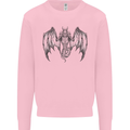 Serpent Dragon Gothic Fantasy Heavy Metal Kids Sweatshirt Jumper Light Pink
