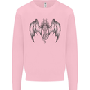 Serpent Dragon Gothic Fantasy Heavy Metal Kids Sweatshirt Jumper Light Pink