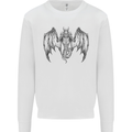 Serpent Dragon Gothic Fantasy Heavy Metal Kids Sweatshirt Jumper White