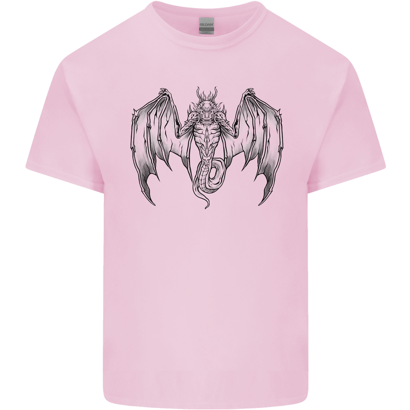 Serpent Dragon Gothic Fantasy Heavy Metal Kids T-Shirt Childrens Light Pink