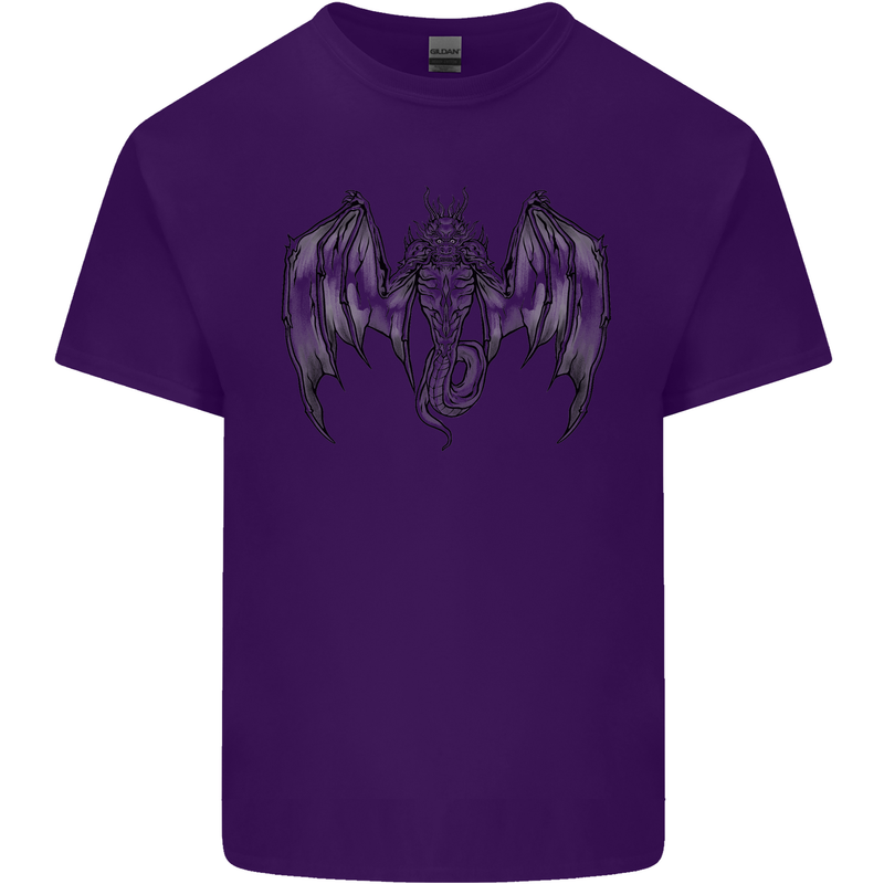Serpent Dragon Gothic Fantasy Heavy Metal Mens Cotton T-Shirt Tee Top Purple