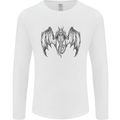 Serpent Dragon Gothic Fantasy Heavy Metal Mens Long Sleeve T-Shirt White