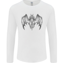 Serpent Dragon Gothic Fantasy Heavy Metal Mens Long Sleeve T-Shirt White