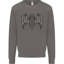 Serpent Dragon Gothic Fantasy Heavy Metal Mens Sweatshirt Jumper Charcoal