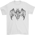 Serpent Dragon Gothic Fantasy Heavy Metal Mens T-Shirt 100% Cotton White