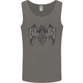 Serpent Dragon Gothic Fantasy Heavy Metal Mens Vest Tank Top Charcoal