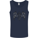 Serpent Dragon Gothic Fantasy Heavy Metal Mens Vest Tank Top Navy Blue