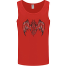 Serpent Dragon Gothic Fantasy Heavy Metal Mens Vest Tank Top Red