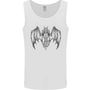 Serpent Dragon Gothic Fantasy Heavy Metal Mens Vest Tank Top White