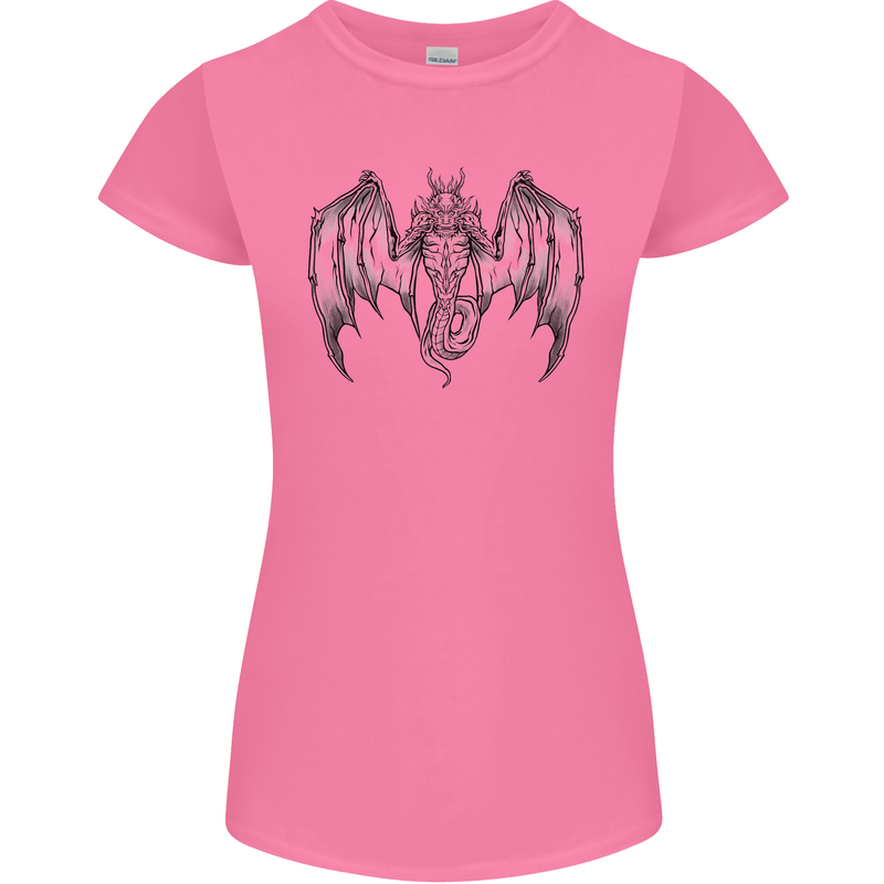 Serpent Dragon Gothic Fantasy Heavy Metal Womens Petite Cut T-Shirt Azalea