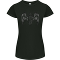 Serpent Dragon Gothic Fantasy Heavy Metal Womens Petite Cut T-Shirt Black