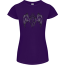 Serpent Dragon Gothic Fantasy Heavy Metal Womens Petite Cut T-Shirt Purple