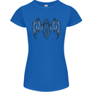 Serpent Dragon Gothic Fantasy Heavy Metal Womens Petite Cut T-Shirt Royal Blue