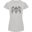 Serpent Dragon Gothic Fantasy Heavy Metal Womens Petite Cut T-Shirt Sports Grey