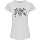 Serpent Dragon Gothic Fantasy Heavy Metal Womens Petite Cut T-Shirt White